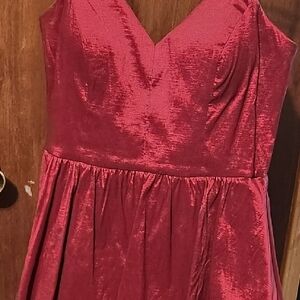 Elegant Red Satin Dress